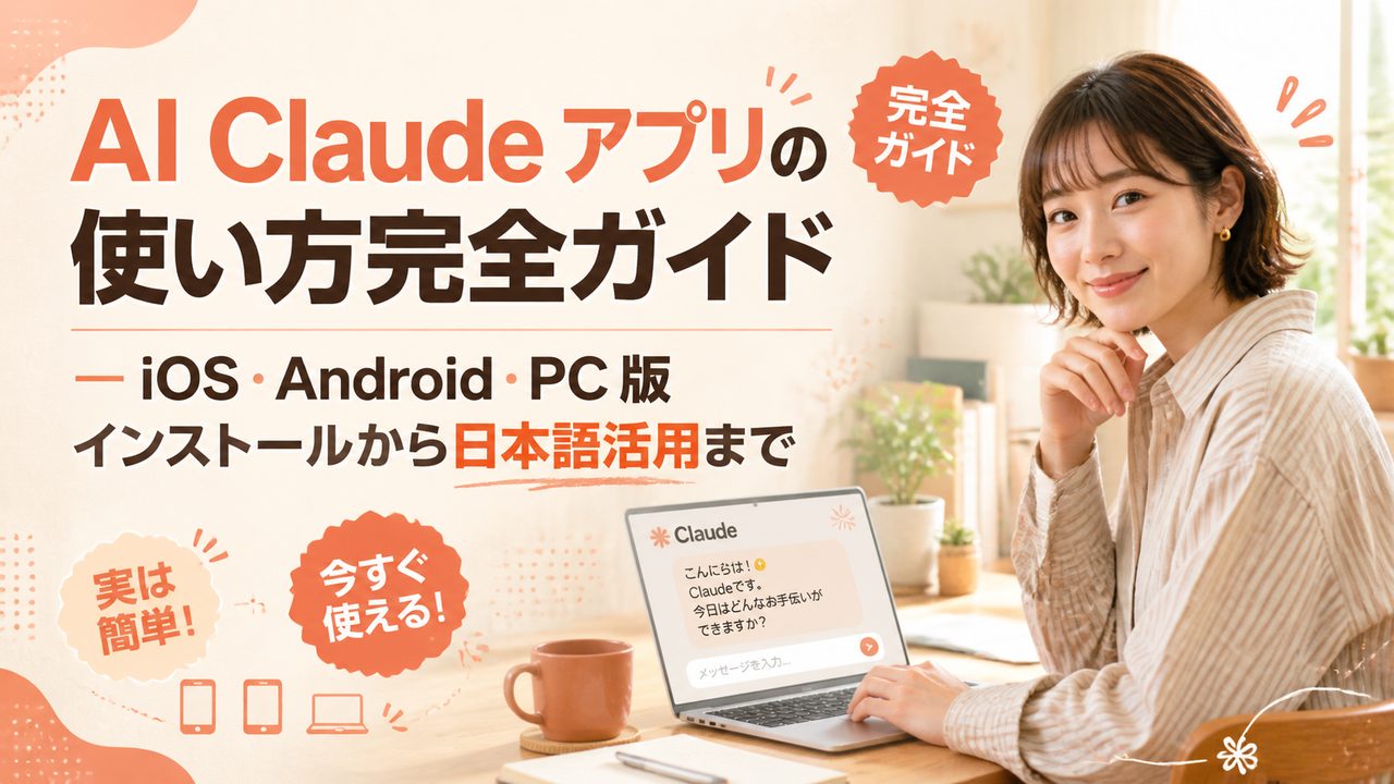 AI Claude アプリの使い方完全ガイド — iOS・Android・PC 版インストールから日本語活用まで