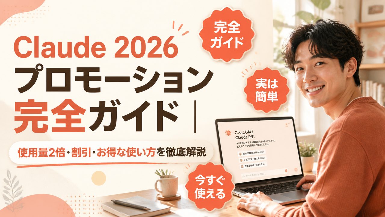 Claude 2026 プロモーション完全ガイド｜使用量2倍・割引・お得な使い方を徹底解説