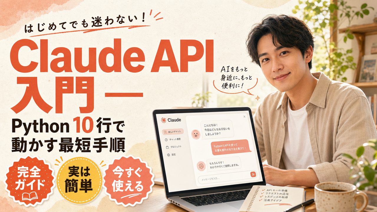 Claude API 入門 — Python 10 行で動かす最短手順