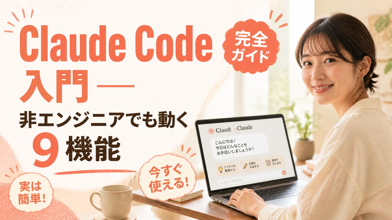 Claude Code 入門 — 非エンジニアでも動く 9 機能
