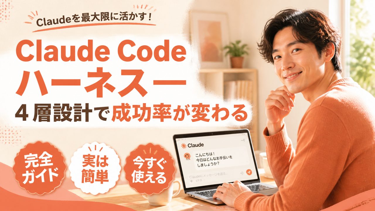 Claude Code ハーネス — 4 層設計で成功率が変わる