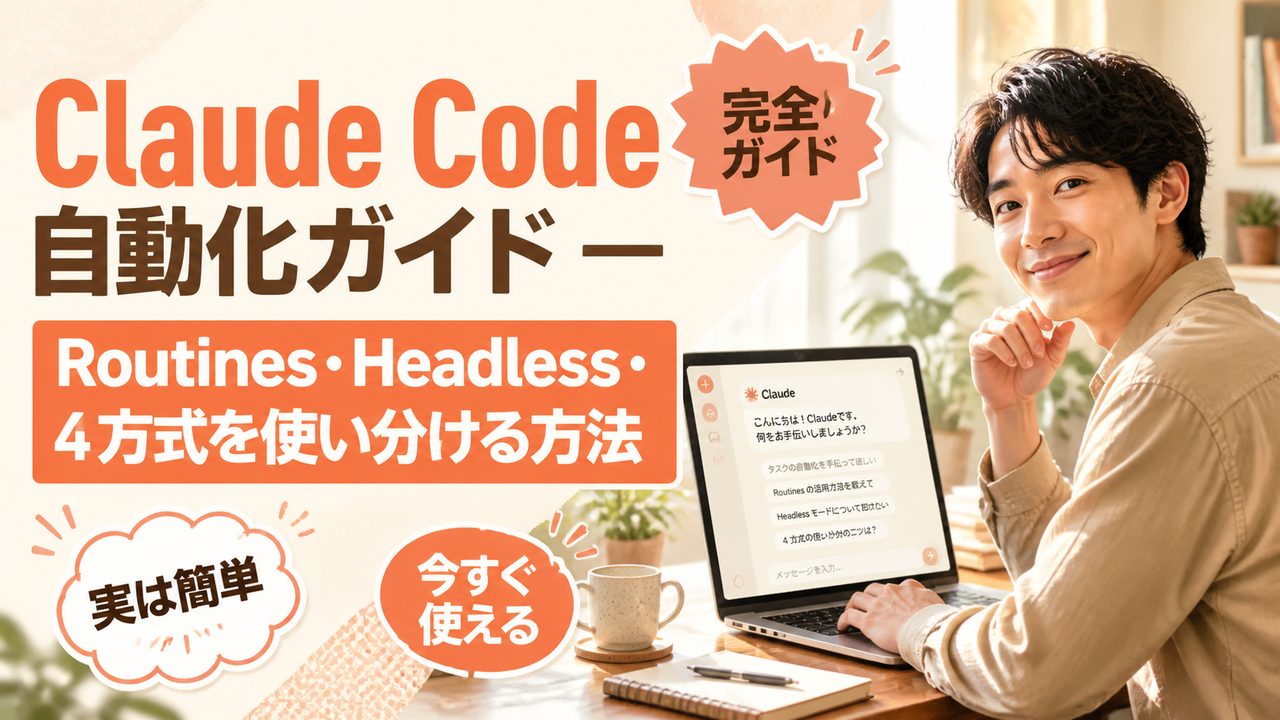 Claude Code 自動化ガイド — Routines・Headless・4 方式を使い分ける方法
