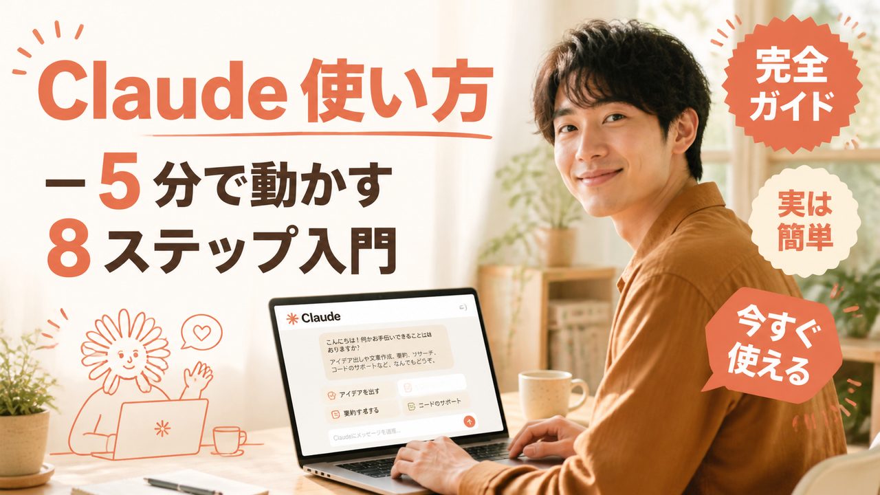 Claude 使い方 — 5 分で動かす 8 ステップ入門