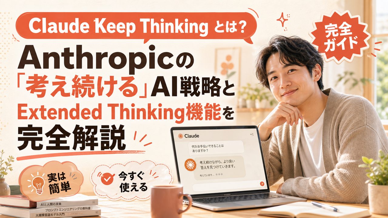 Claude Keep Thinking とは？Anthropicの「考え続ける」AI戦略とExtended Thinking機能を完全解説