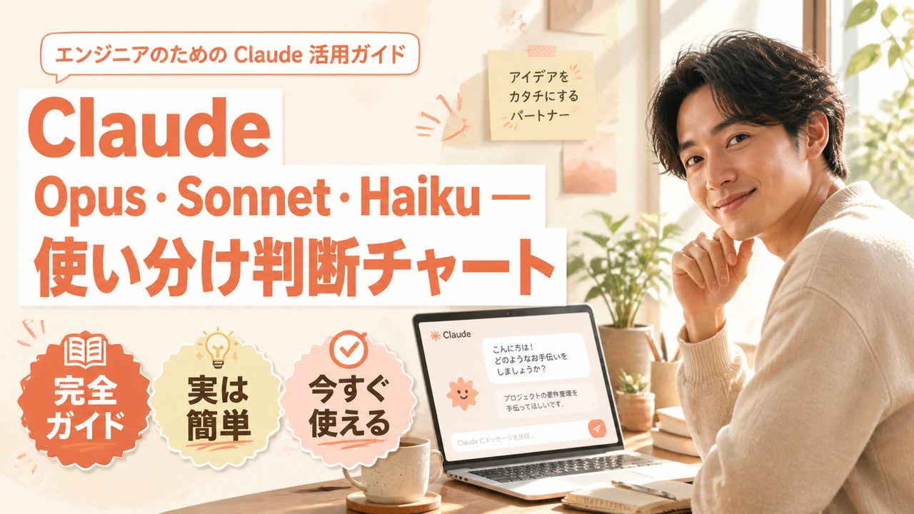 Claude Opus・Sonnet・Haiku — 使い分け判断チャート