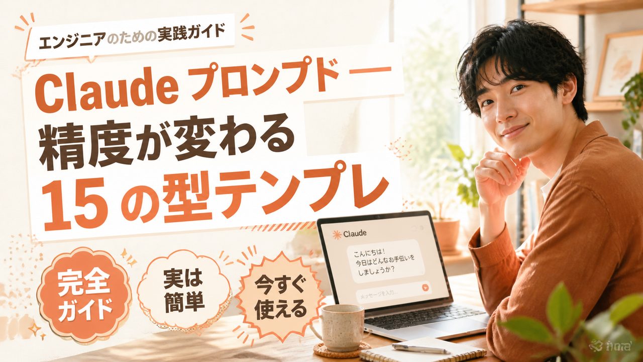 Claude プロンプト — 精度が変わる 15 の型テンプレ