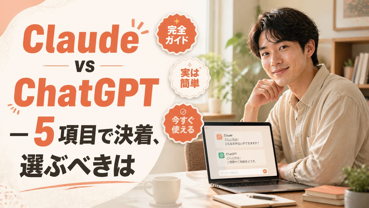 Claude vs ChatGPT — 5 項目で決着、選ぶべきは
