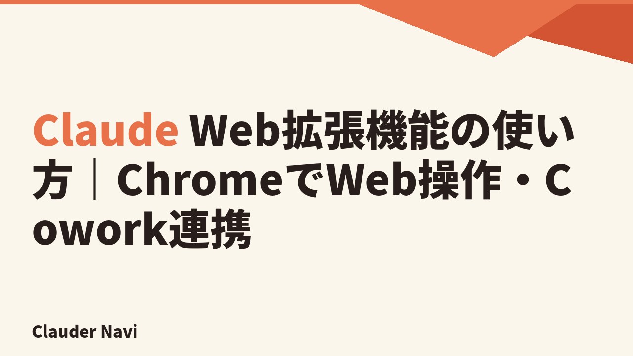 Claude Web拡張機能 — ChromeでWeb操作を自動化